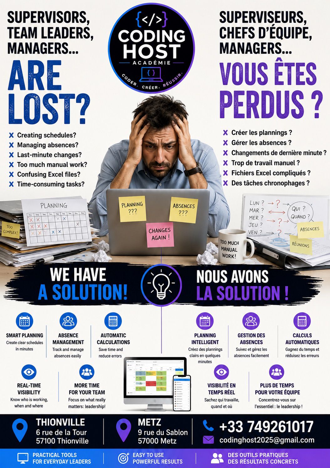 Manager stressé par les tâches administratives